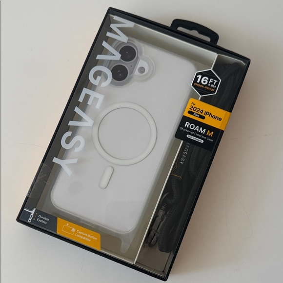 White iPhone Case with MagSafe Compatibility - Picture 1 of 2